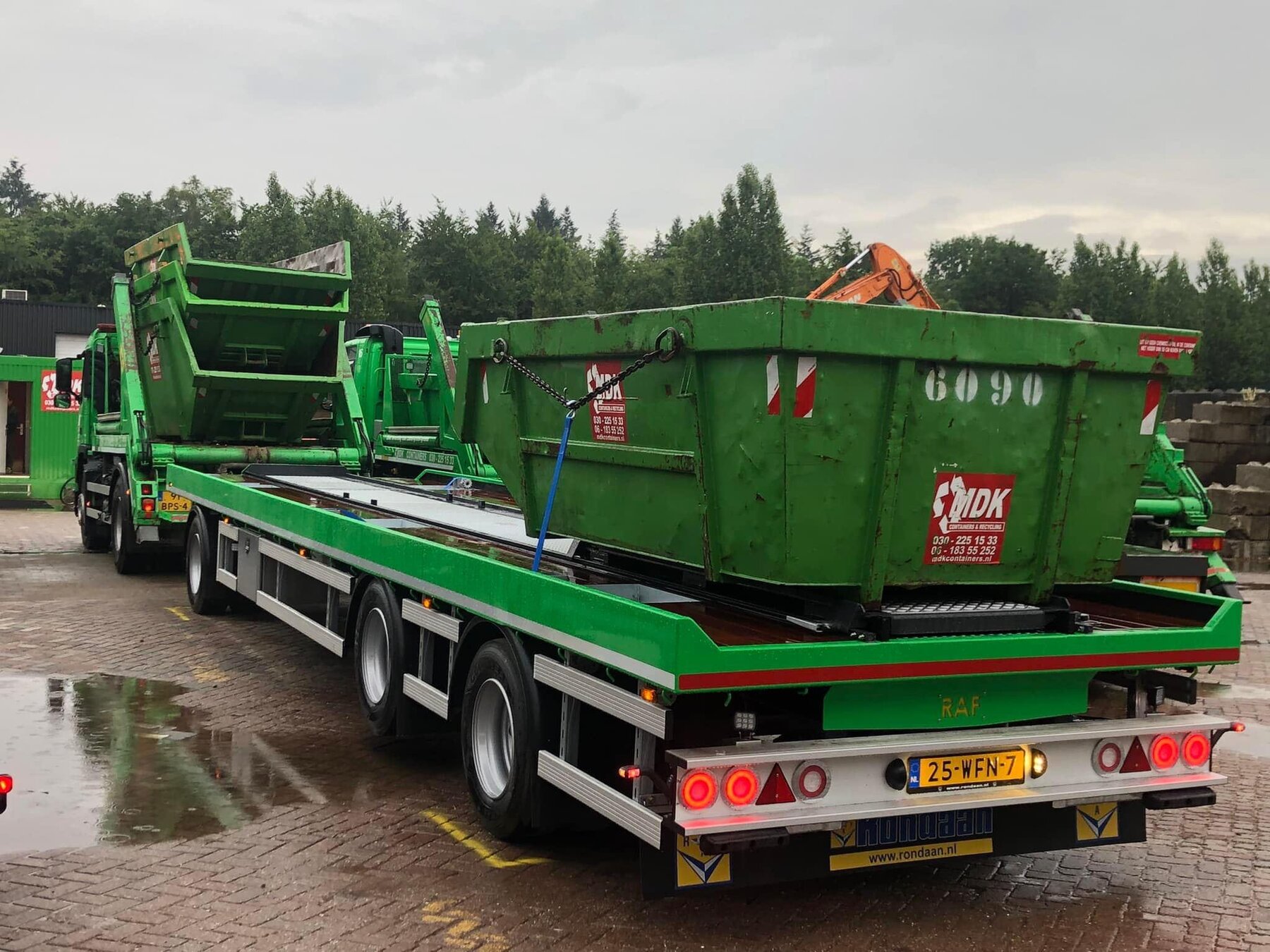 portaalcontainer aanhangwagen