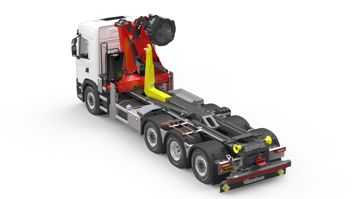 Kraan containerauto - Gemeente Dantumadiel