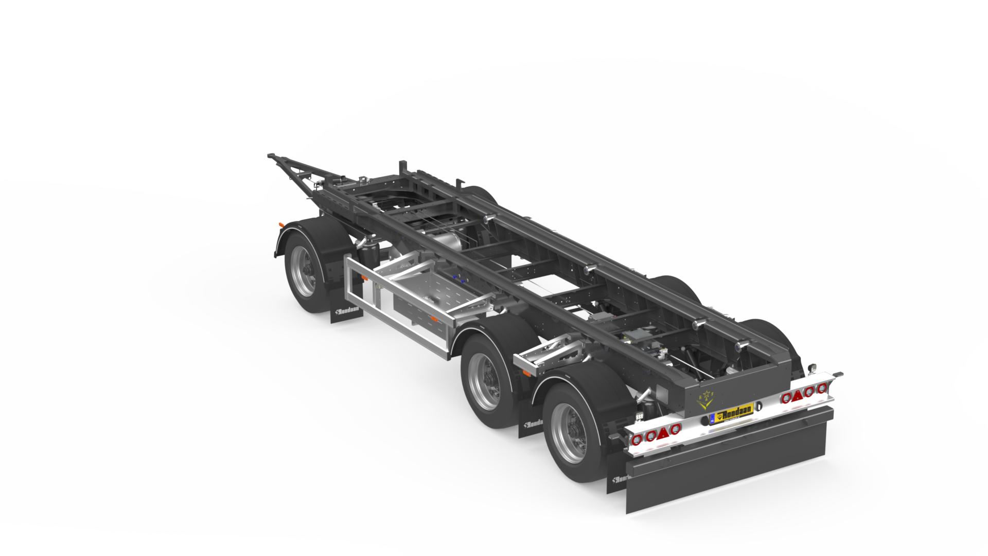 RAF containeraanhangwagen – dubbelsysteem