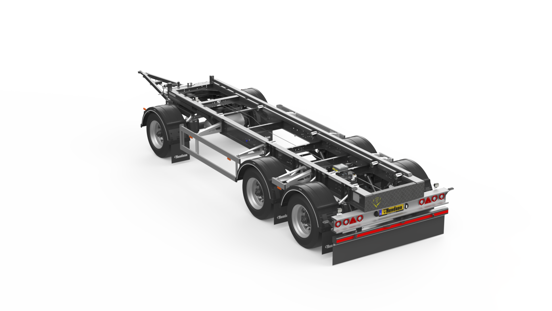 RAF containeraanhangwagen – enkelsysteem