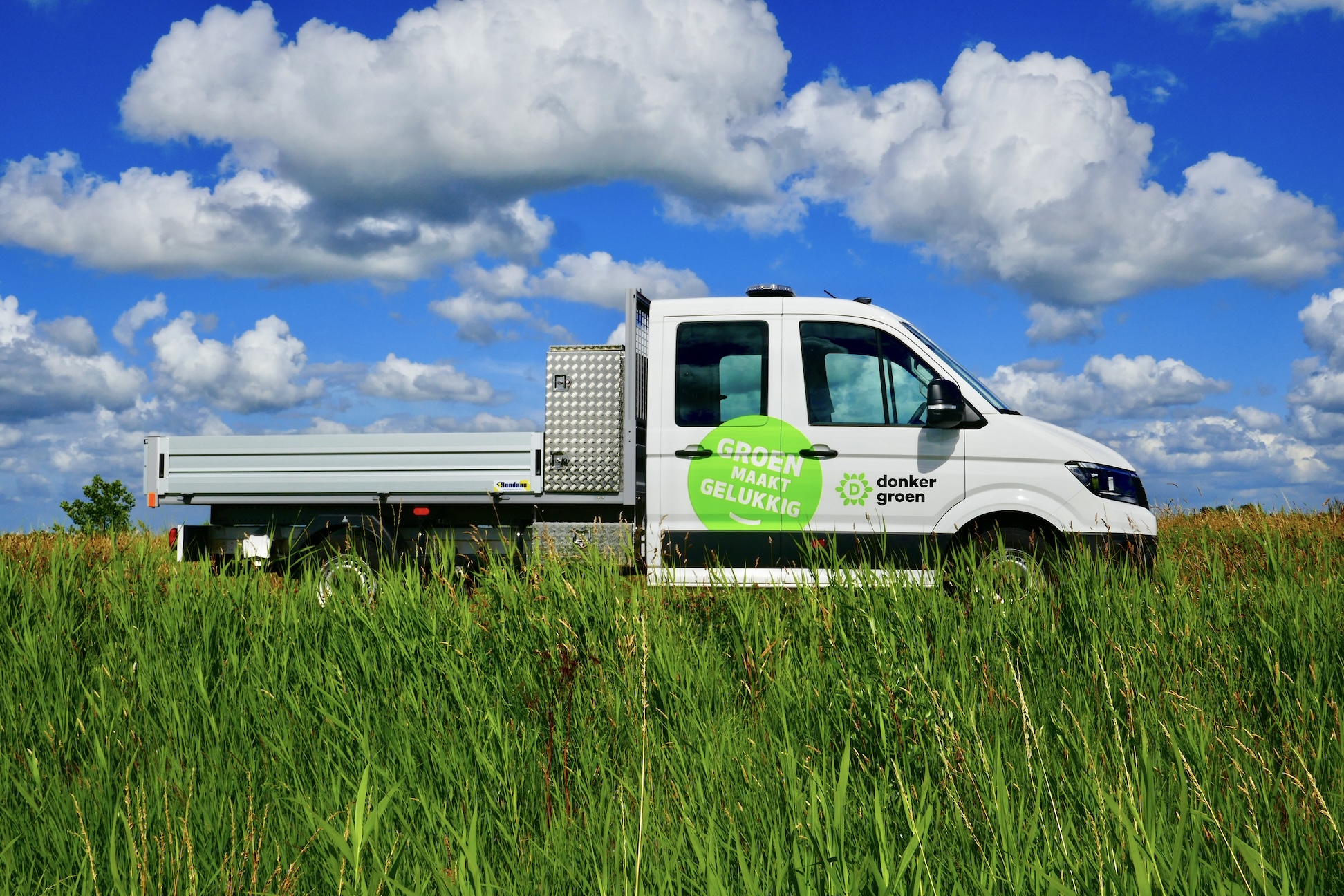 Lichte bedrijfswagen open laadbak