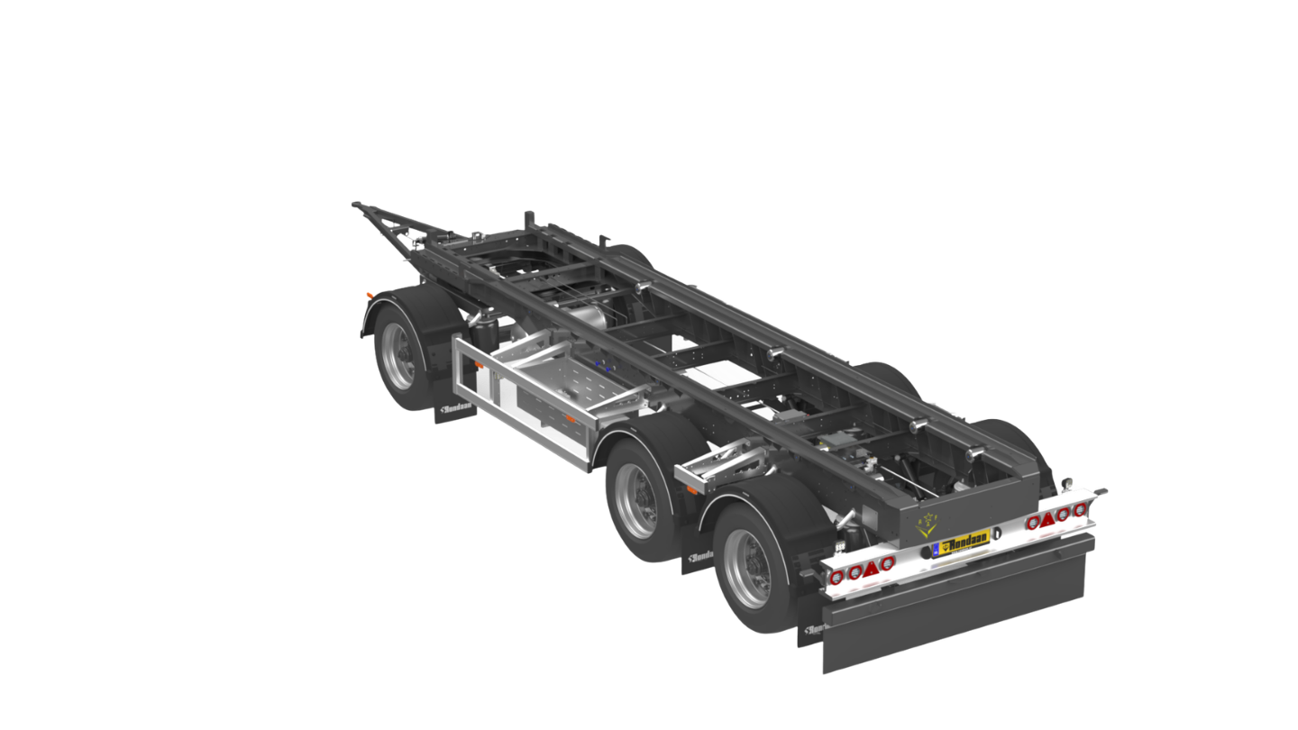 RAF containeraanhangwagen – dubbelsysteem