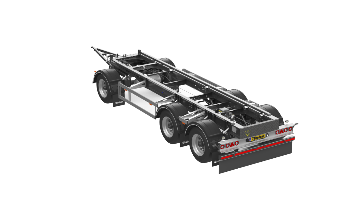 RAF containeraanhangwagen – enkelsysteem