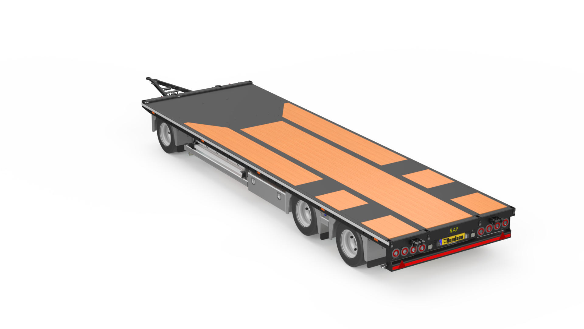 RAF vlakke & uitschuifbare aanhangwagen